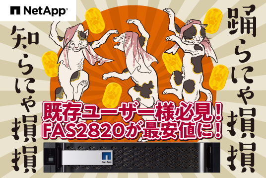 NetApp リプレースで最新モデルFAS2820お得にゲットキャンペーン