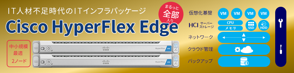 IT人材不足時代のITインフラ パッケージ Cisco HyperFlex Edge